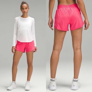 NWT ✨ Lululemon Hotty Hot High-Rise Lined Short 4" Lip Gloss Size 6 W7AW7T‎